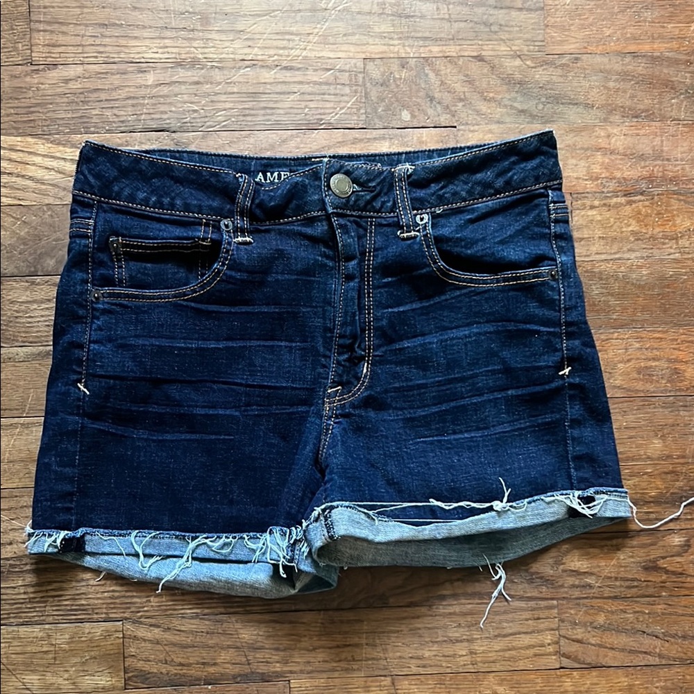 Dark Blue Denim Shorts
